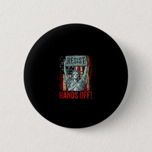 Badge Rond 5 Cm Résiste Statue De La Liberté Mains Hors Prot