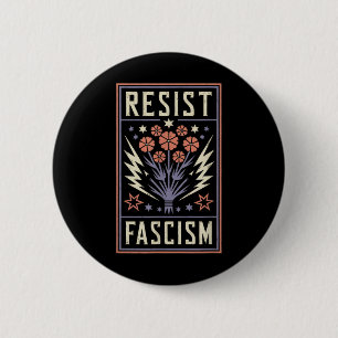 Badge Rond 5 Cm Résister à la protestation contre le fascisme Trum