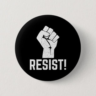 Badge Rond 5 Cm Résister à la résistance de la main Vintage