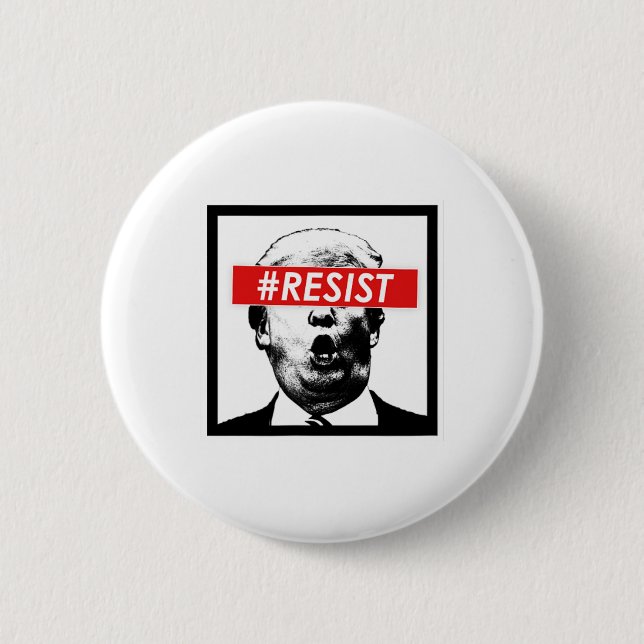 Badge Rond 5 Cm Résister à Trump (Devant)