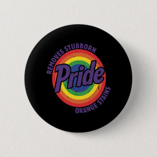 Badge Rond 5 Cm Résister à Trump Supprimer Têtu Orange Tendance M