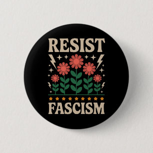 Badge Rond 5 Cm Résister au fascisme Protester contre Trump Anti T