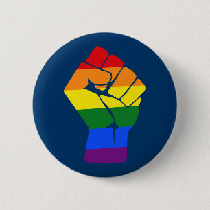 Badge Rond 5 Cm #Résistez à la contestation de l'arc-en-ciel LGB