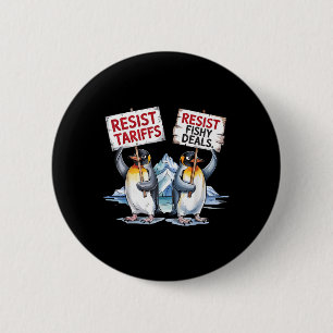 Badge Rond 5 Cm Résistez À La Manifestation Des Pingouins Contre L
