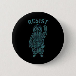 Badge Rond 5 Cm Résistez À L'Activisme Des Pingouins Graphique Nou