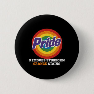 Badge Rond 5 Cm Résistez à Trump, enlevez les taches orange tenace