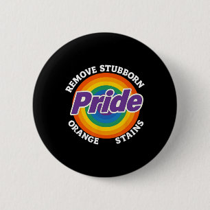 Badge Rond 5 Cm Résistez à Trump, enlevez les taches orange tenace