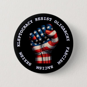 Badge Rond 5 Cm Résistez au premier démocrate politique anti-Trump
