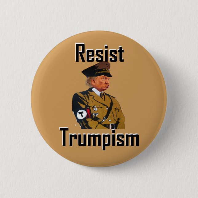 Badge Rond 5 Cm résistez au trumpism (Devant)