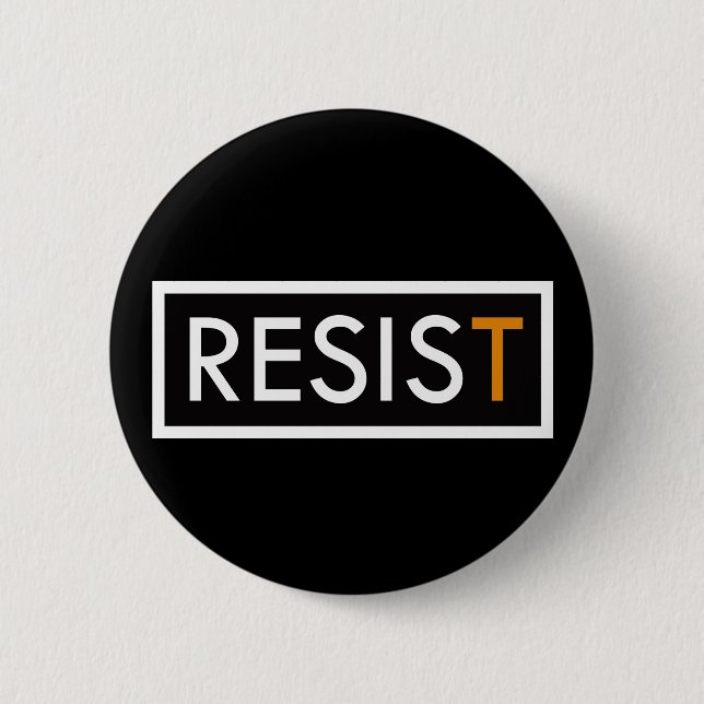 Badge Rond 5 Cm RÉSISTEZ autour du bouton (Devant)