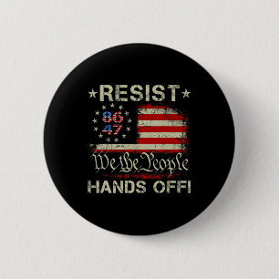 Badge Rond 5 Cm Résistez aux mains hors de la sécurité sociale Med