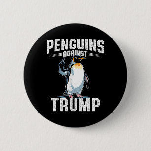 Badge Rond 5 Cm Résistez aux manchots contre Trump - Rendez la tax