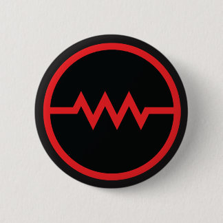 Badge Rond 5 Cm Résistez ! bouton de symbole (rouge)