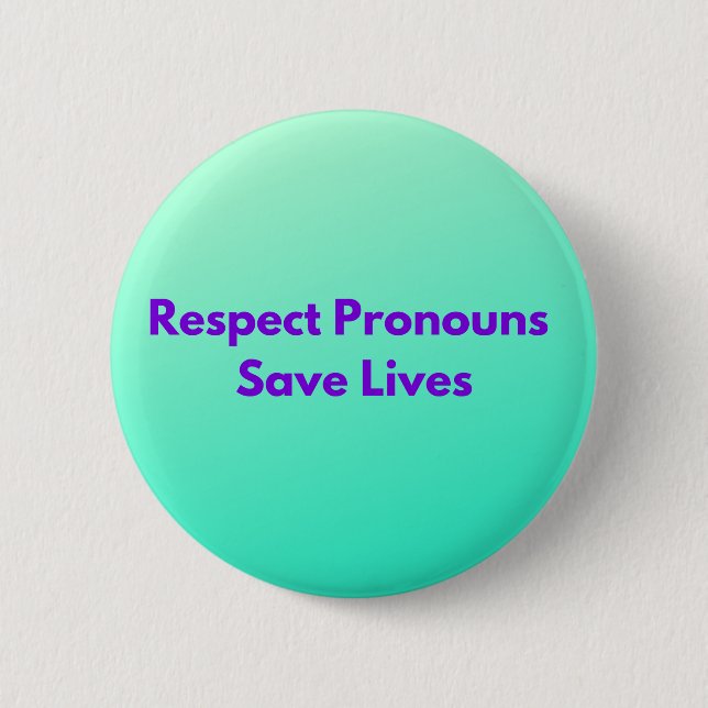 Badge Rond 5 Cm Respect Vert Pronononounes Sauver des vies Classiq (Devant)