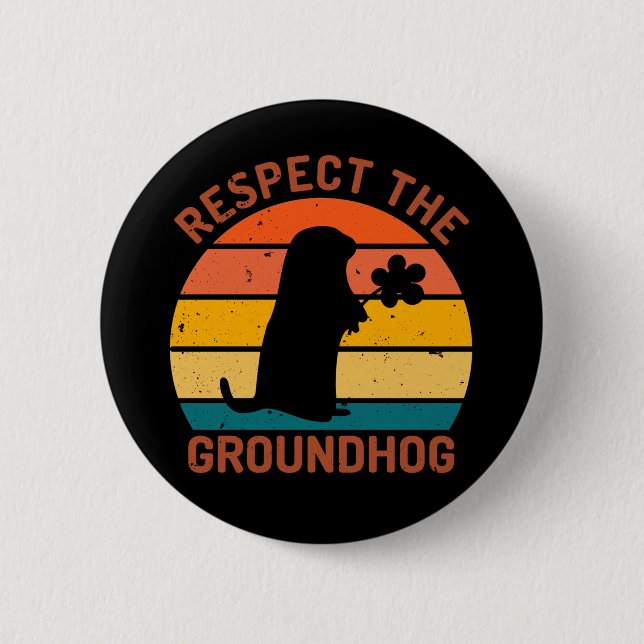 Badge Rond 5 Cm Respecter La Marmotte (Devant)