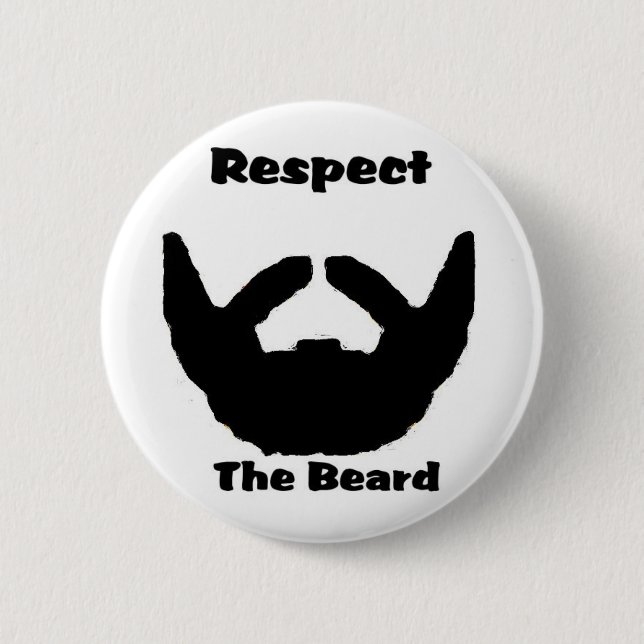 Badge Rond 5 Cm respectez la barbe (Devant)