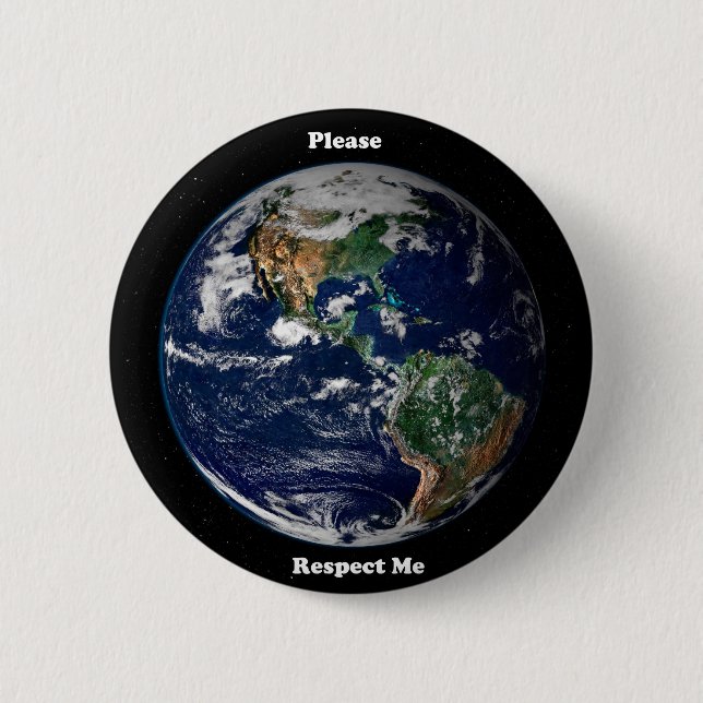 Badge Rond 5 Cm Respectez la terre (Devant)