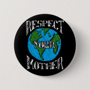 Badge Rond 5 Cm Respectez l'environnement vert de la Journée de la
