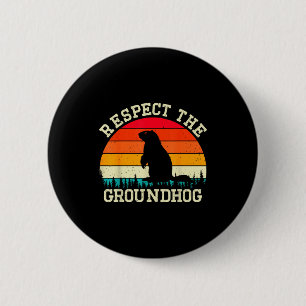 Badge Rond 5 Cm Respectez les rongeurs de la marmotte Mignon vinta