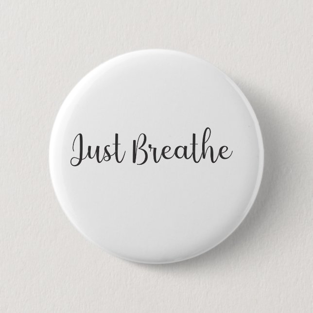 Badge Rond 5 Cm Respiration-Yoga-Méditation-Amusante (Devant)