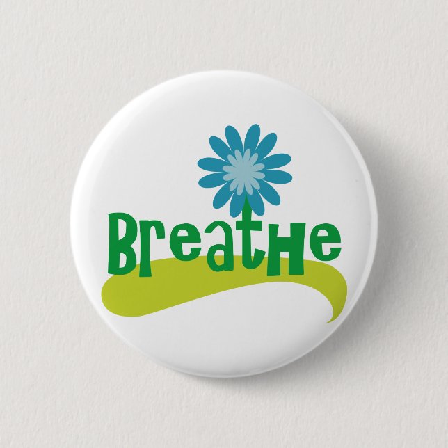 Badge Rond 5 Cm Respire (Devant)