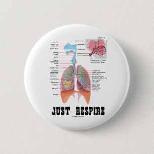 Badge Rond 5 Cm Respirez juste