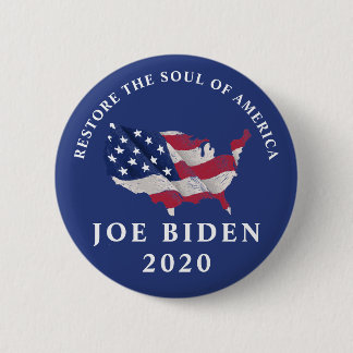 Badge Rond 5 Cm Restaurer L'Âme De L'Amérique Joe Biden 2020