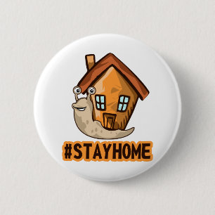 Badge Rond 5 Cm Restez à la maison