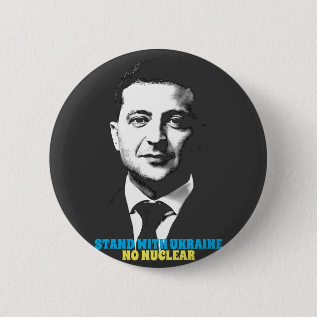 BADGE ROND 5 CM RESTEZ AVEC L'UKRAINE (Devant)