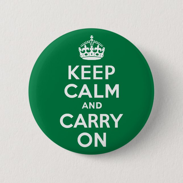 Badge Rond 5 Cm Restez calme et gardez le vert (Devant)