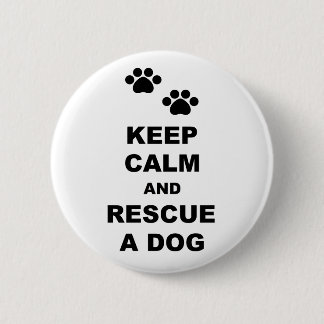 Badge Rond 5 Cm Restez calme et Secourez un chien