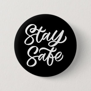 Badge Rond 5 Cm Restez en sécurité