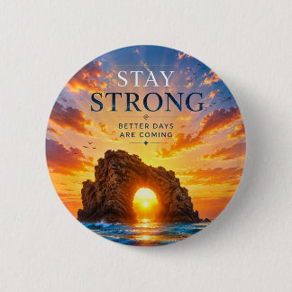 Badge Rond 5 Cm Restez Fort Inspiration Motivation