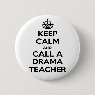 Badge Rond 5 Cm Restez tranquille et appelez un professeur de thé
