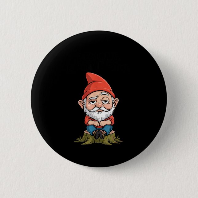 Badge Rond 5 Cm Resting Gnome Face Cute Funny Christmas Kawaii Car (Devant)