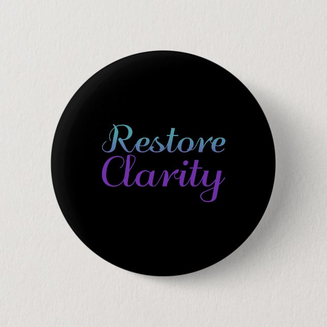 Badge Rond 5 Cm Rétablir Clarité Prévention Suicide Dépression Awa (Devant)