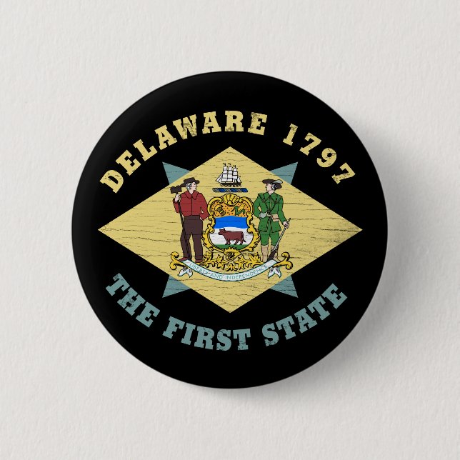 BADGE ROND 5 CM RETARD 1797 LE PREMIER DRAPEAU D'ÉTAT (Devant)