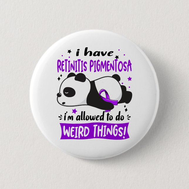 Badge Rond 5 Cm Rétinite Pigmentosa (Devant)