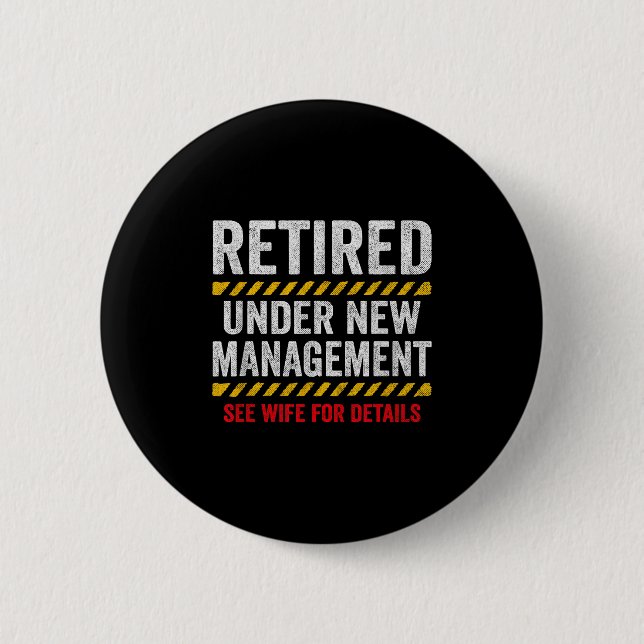 Badge Rond 5 Cm Retired Husband - Retirement Party - Funny Retirem (Devant)