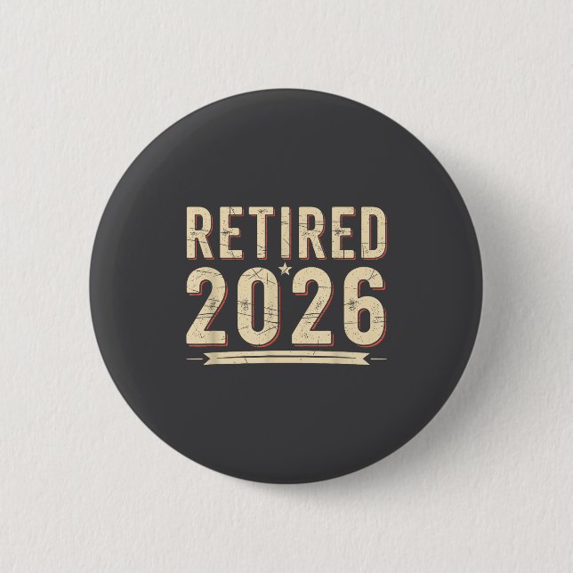 Badge Rond 5 Cm Retirement 2026 Countdown Retired Ly Dom  (Devant)