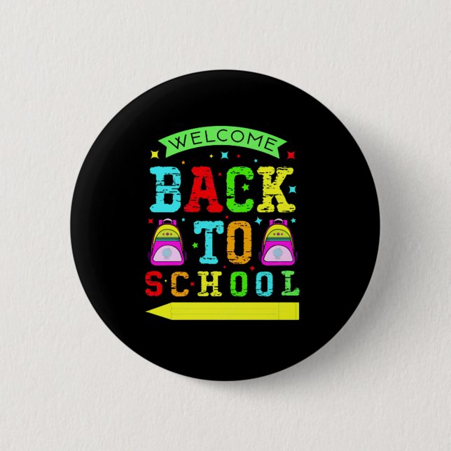 Badge Rond 5 Cm Retour À L'École 2024 (Devant)