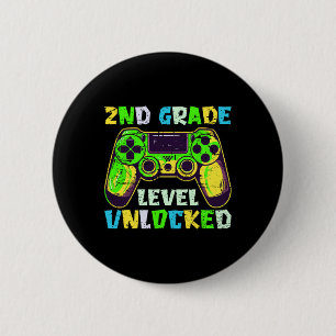 Badge Rond 5 Cm Retour à l'école 2e année garçons joueur premier j
