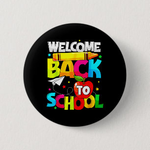 Badge Rond 5 Cm Retour À L'École Amusants Étudiants Amour Enfant
