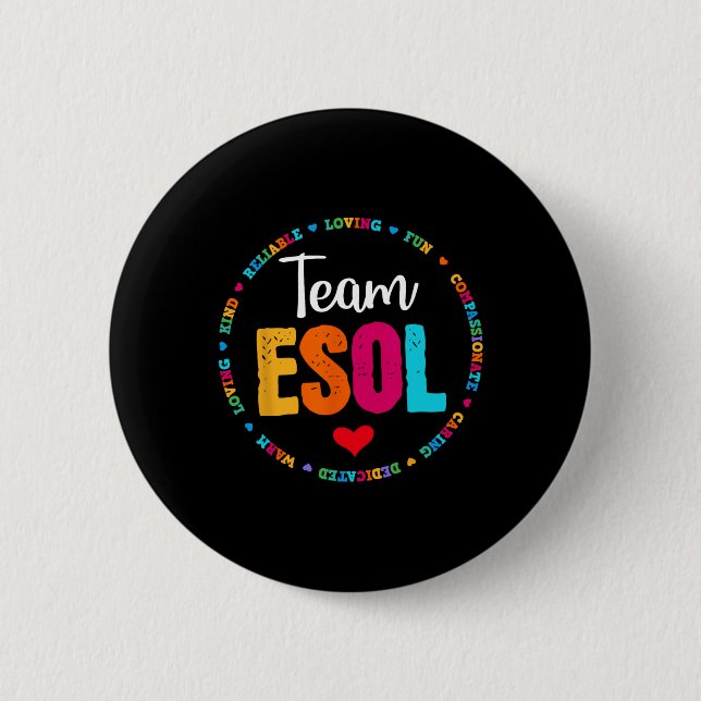 Badge Rond 5 Cm Retour à l'école Enseignants Étudiants d'équipage  (Devant)