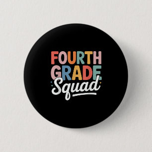 Badge Rond 5 Cm Retour À L'École Équipe Étudiante De 4E Année