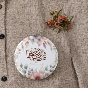 Badge Rond 5 Cm Retour à l'école Floral Quran Motivationnel Islami