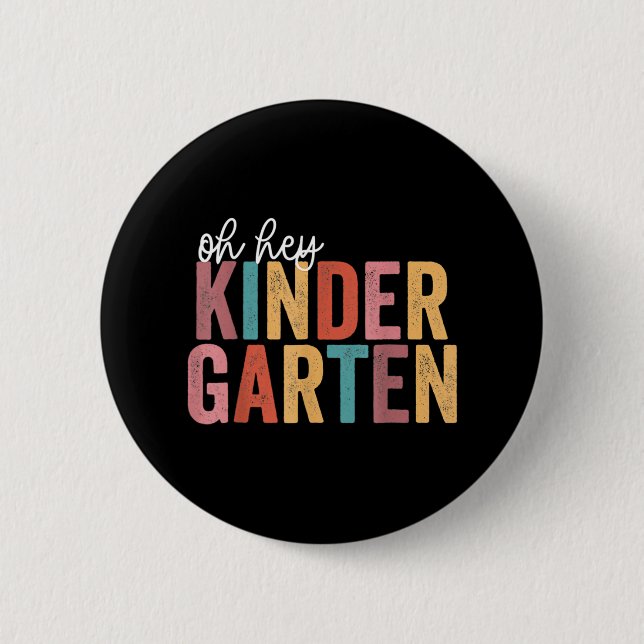 Badge Rond 5 Cm Retour À L'École Kinder Étudiants Enseignant Oh He (Devant)