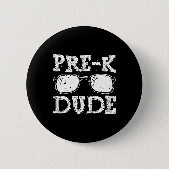 Badge Rond 5 Cm Retour À L'École Pré-k Dude (Devant)