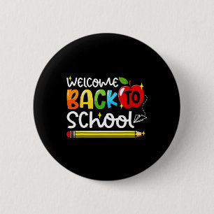 Badge Rond 5 Cm Retour À L'École Premier Jour De L'École Enseignan