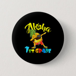Badge Rond 5 Cm Retour à l'école première année cool dabbing aloha